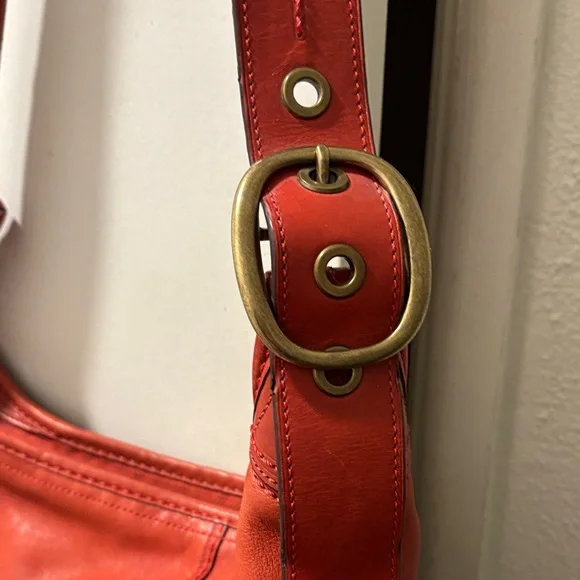 Coach 11422 dark Orange Leather Shoulder Bag - Picture 6 of 16